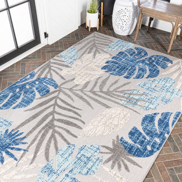 Monstera Tropical Leaf High-low Indoor/outdoor Area Rug